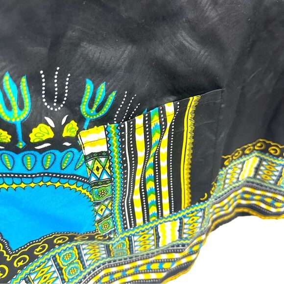 Advance Apparel African Dashiki Shirt Unisex Plus Size Black Green Blue Yellow - Picture 2 of 7